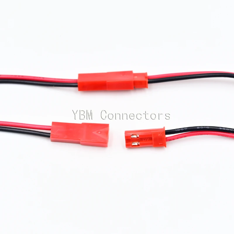 10Pairs 100mm 200mm 2 Pin JST Plug Connector Male+Female Plug Connector Cable Wire for RC Toys Battery LED Lamp