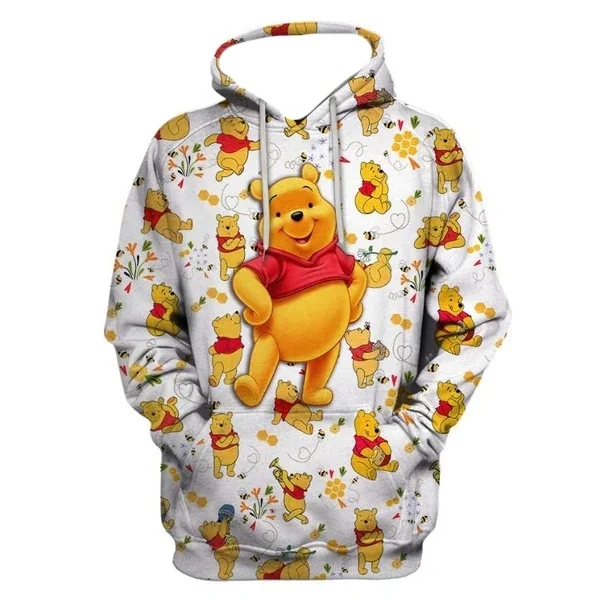 ديزني طبعة خاصة ويني ذا بوه سويت كول ستريت الخريف/الشتاء هوديي المتضخم المرأة الكبار والأطفال نفس معطف #5