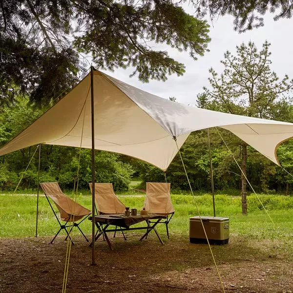 Premium TC Polycotton Camping Tarp Breathable Sun Shelter Reduced Condensation Heavy Duty Outdoor Canopy Hot-selling Factory