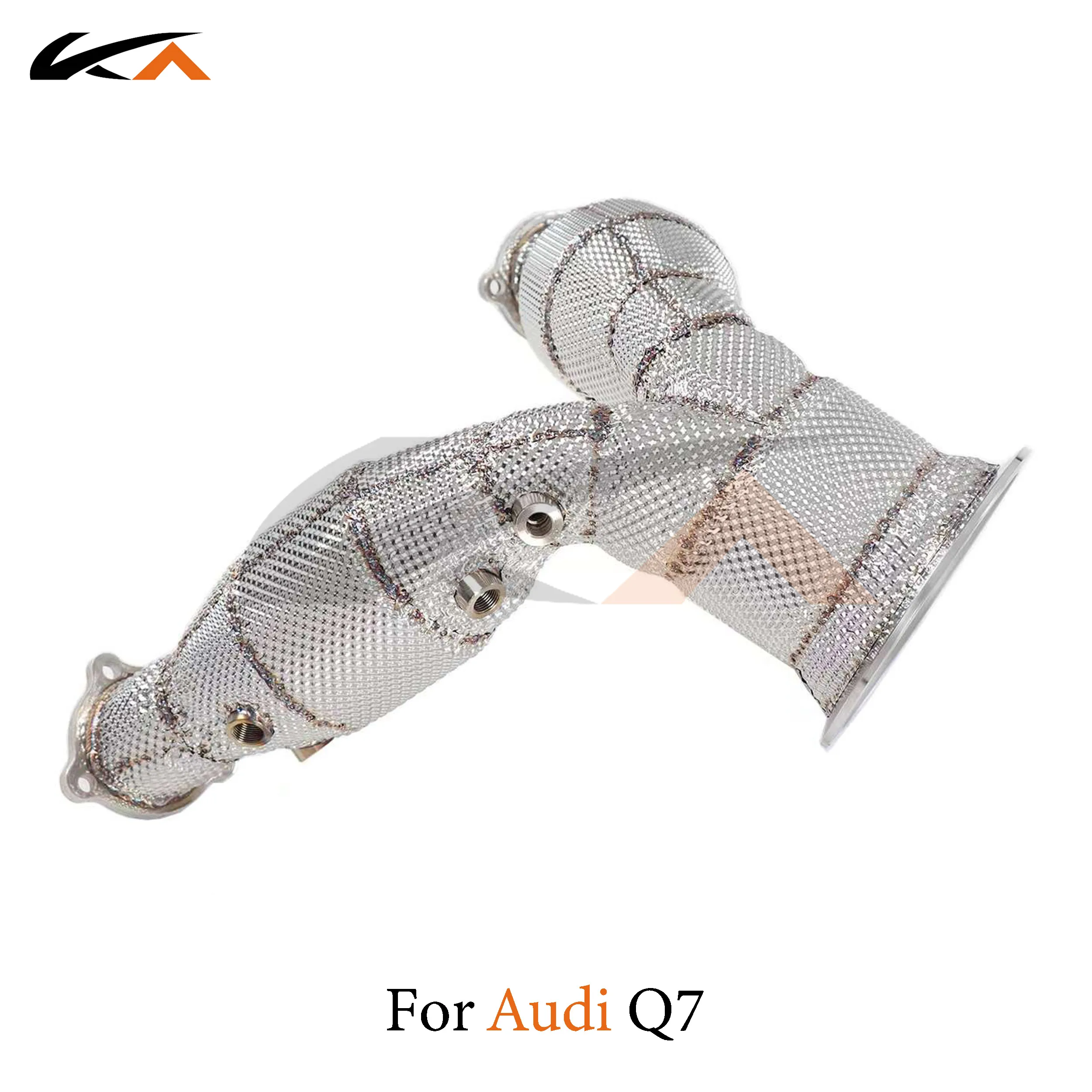 

KA Tuning downpipe exhaust steel headers for Audi Q7 3.0T downpipe performance heat shield two catalysis