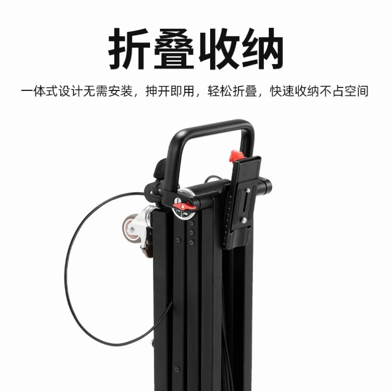 Power tripod 3D hovering tripod SLR camera hydraulic damping telescopic rod pulley tripod bracket fixed camera