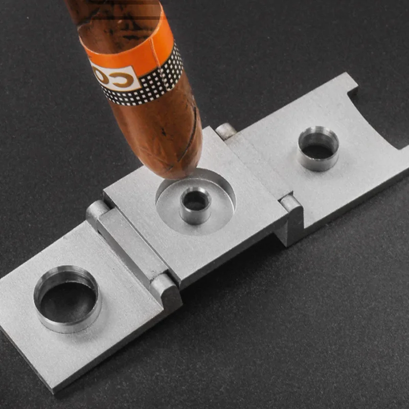 

3 в 1 Перфоратор для сигар, резак из нержавеющей стали, перфоратор для сигарет, Складной Портативный перфоратор, аксессуары для курения