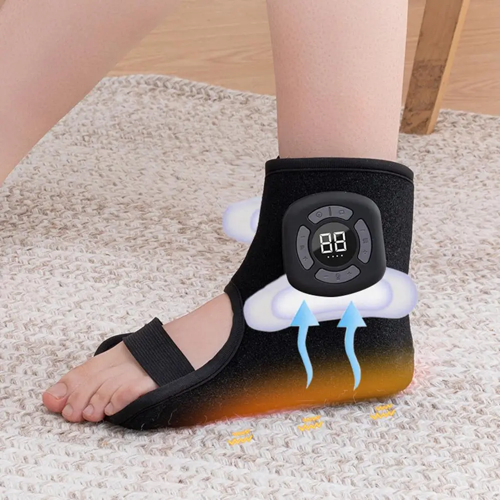 الكهربائية مدلك حراري القدم الساخن ضغط الاهتزاز الرعاية الصحية تدليك الكاحل التفاف لحماية المفاصل دعم الكاحل هدفين R8Z7 #4