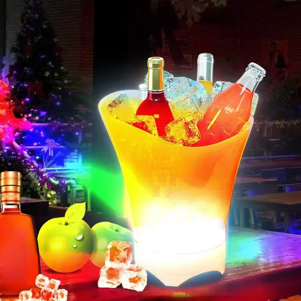 Creative LED Ice Bucket With Colorful Lighting Effects LED Light Portable Small Speaker Beer Bucket