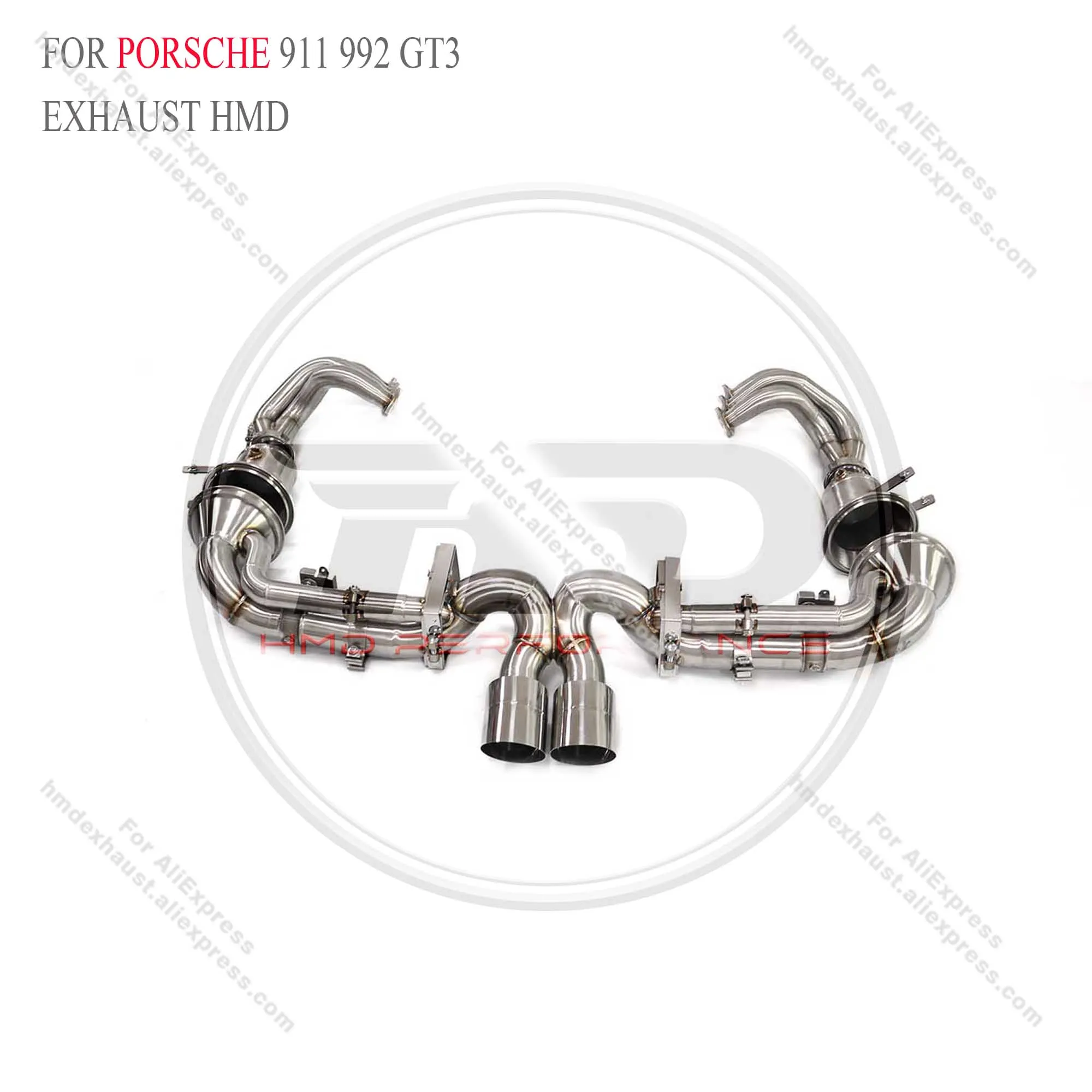 HMD Exhaust System Stainless Steel Performanc full sets manifold  catback for Porsche 911 992 GT3 without heat shield with valve