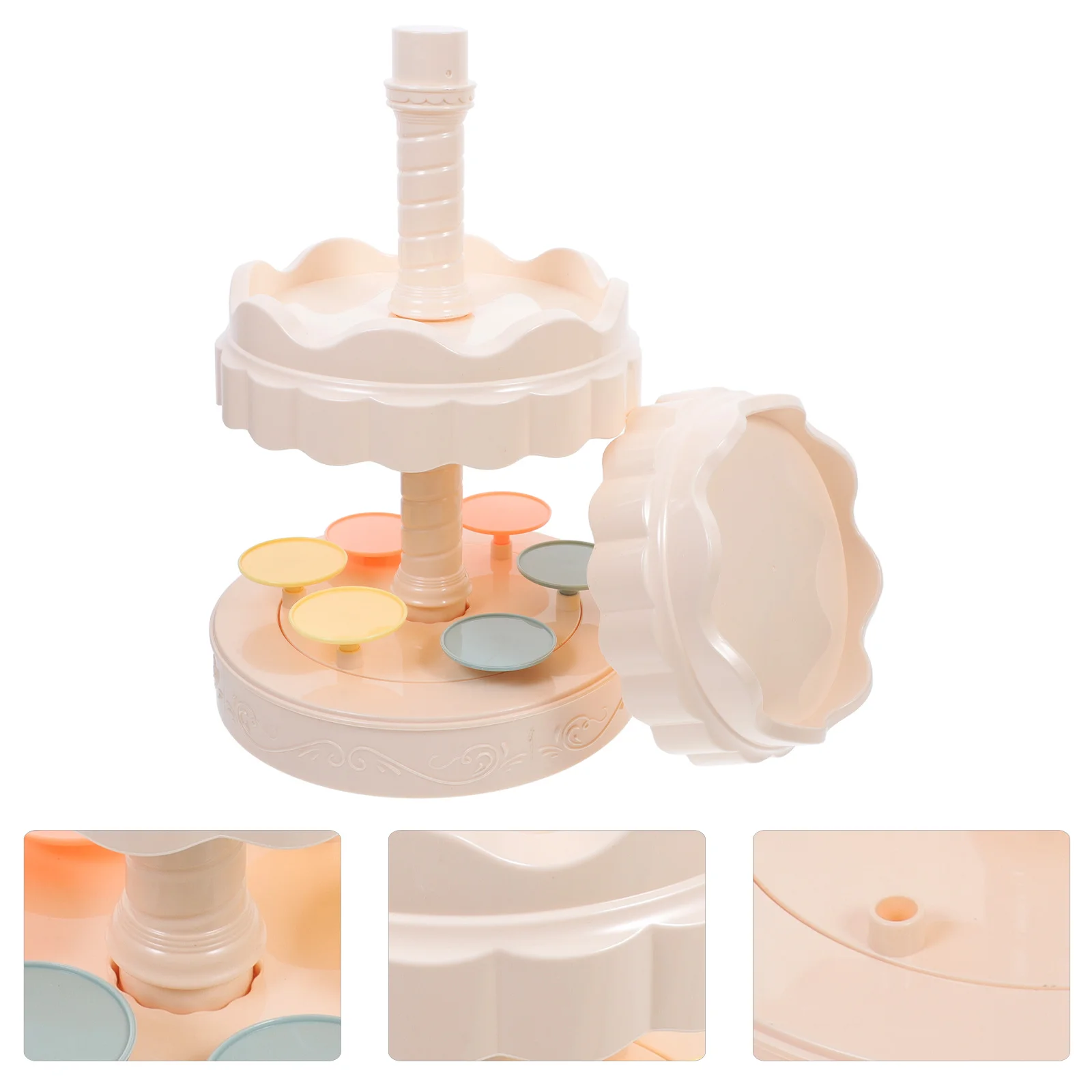 

1pcs Automatic Rotating Dessert Display Stand Multi Layer Cake For Weddings Birthdays Party Events Cupcake Holder