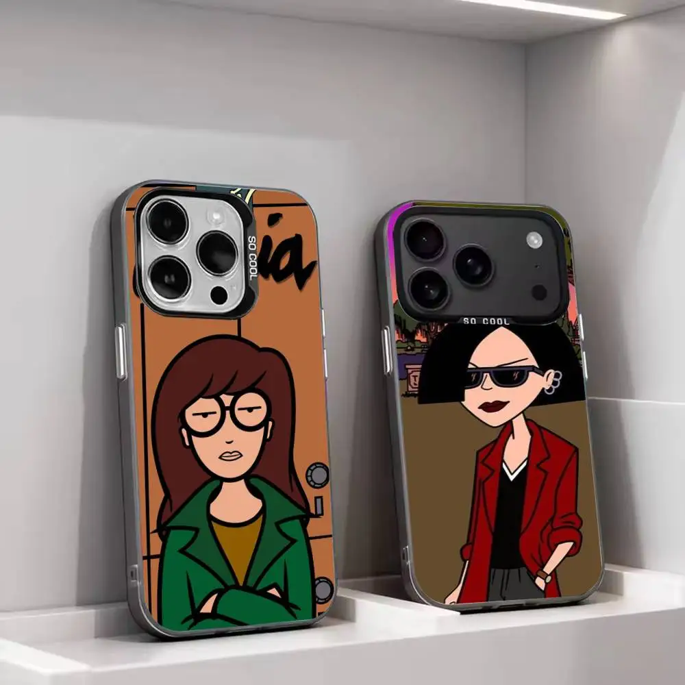 Humor D-Daria Morgendorffer серебристо-серый мягкий защитный чехол для iPhone 11, 12, 13, 14, 15, 16, 17 Pro Max Plus Air Mini
