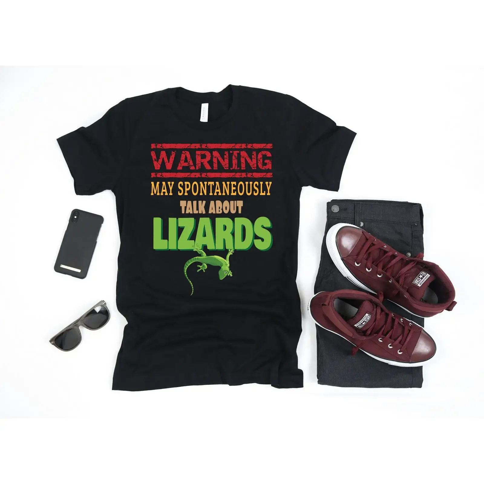 Funny Lizard Pet Reptile T Shirt SweaT Long Sleeve Child Apparel  vintage Washed Unisex Top For Everyday Wear fashion