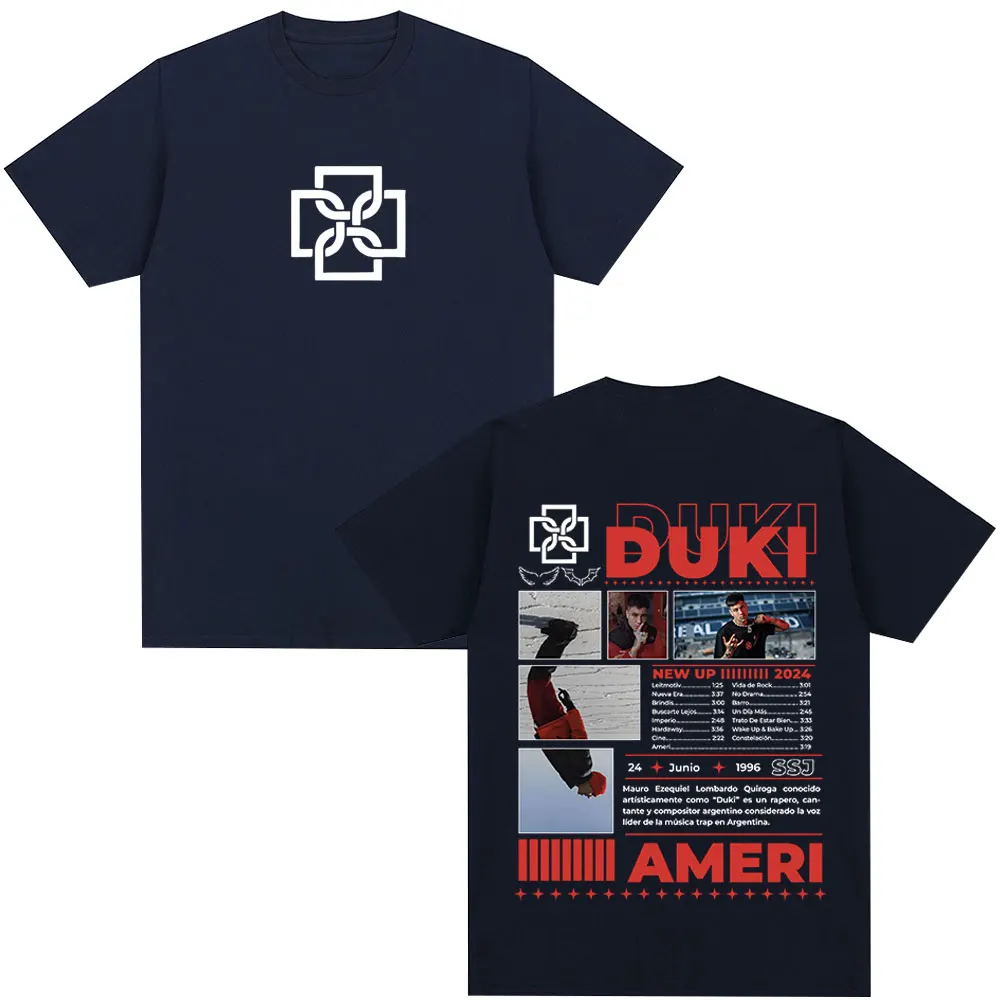 Rapper Duki Ameri Tour 2025 T-shirt Men Women Clothing Cotton Casual Oversized T-shirts Hip Hop Short Sleeve T Shirts Streetwear