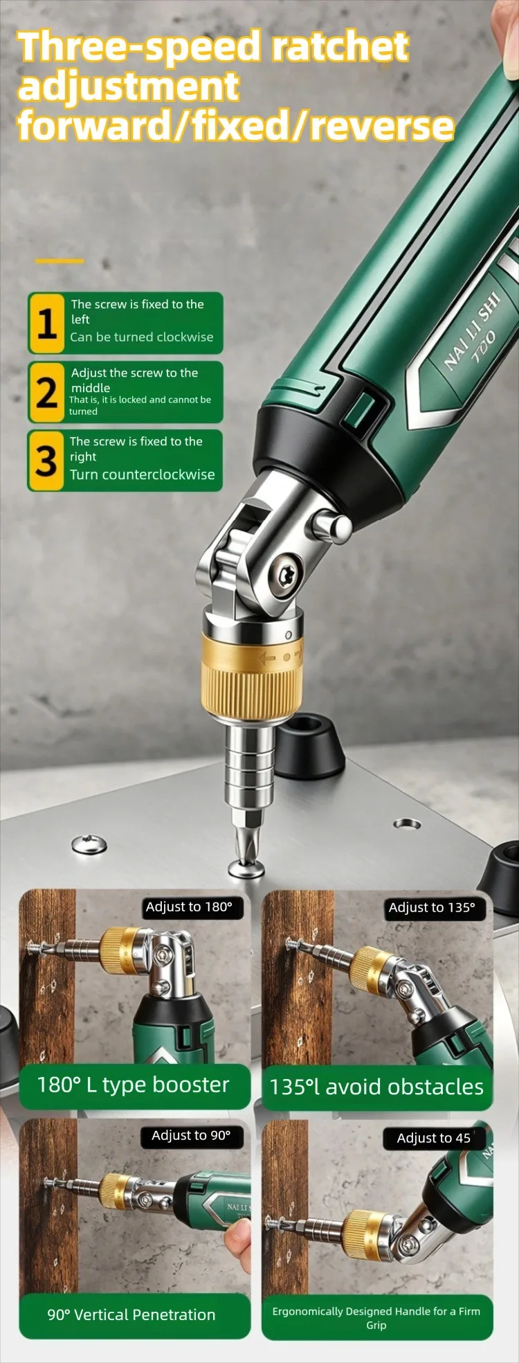 14-in-1 Multifunktions-Ratschenschraubendreher-Set, magnetische Schraubendreher-Bits, Handwerkzeug für Reparaturen, Schraubendreher-Bit-Set für Heimwerker – Detail 3