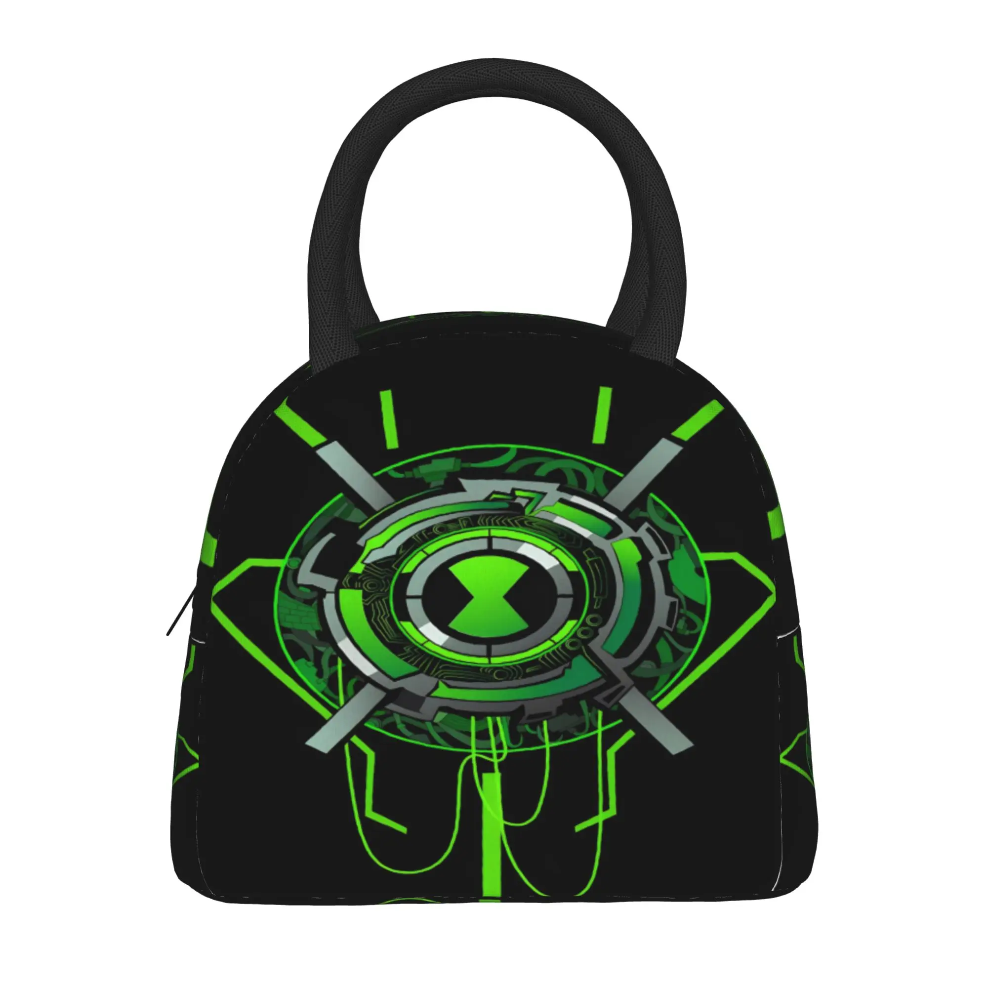 Ben 10 Omnitrix Unleashed Lunch Bag Picnic Portable Zipper Thermal Lunch Bags For Child  Waterproof Graphic Cooler Bag