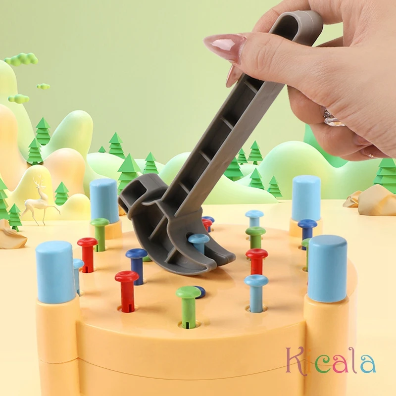 Montessori Nail Screw Games Fine Motor Training Toys Learning Color Cognition Set Educational ChristmasToys For Kids