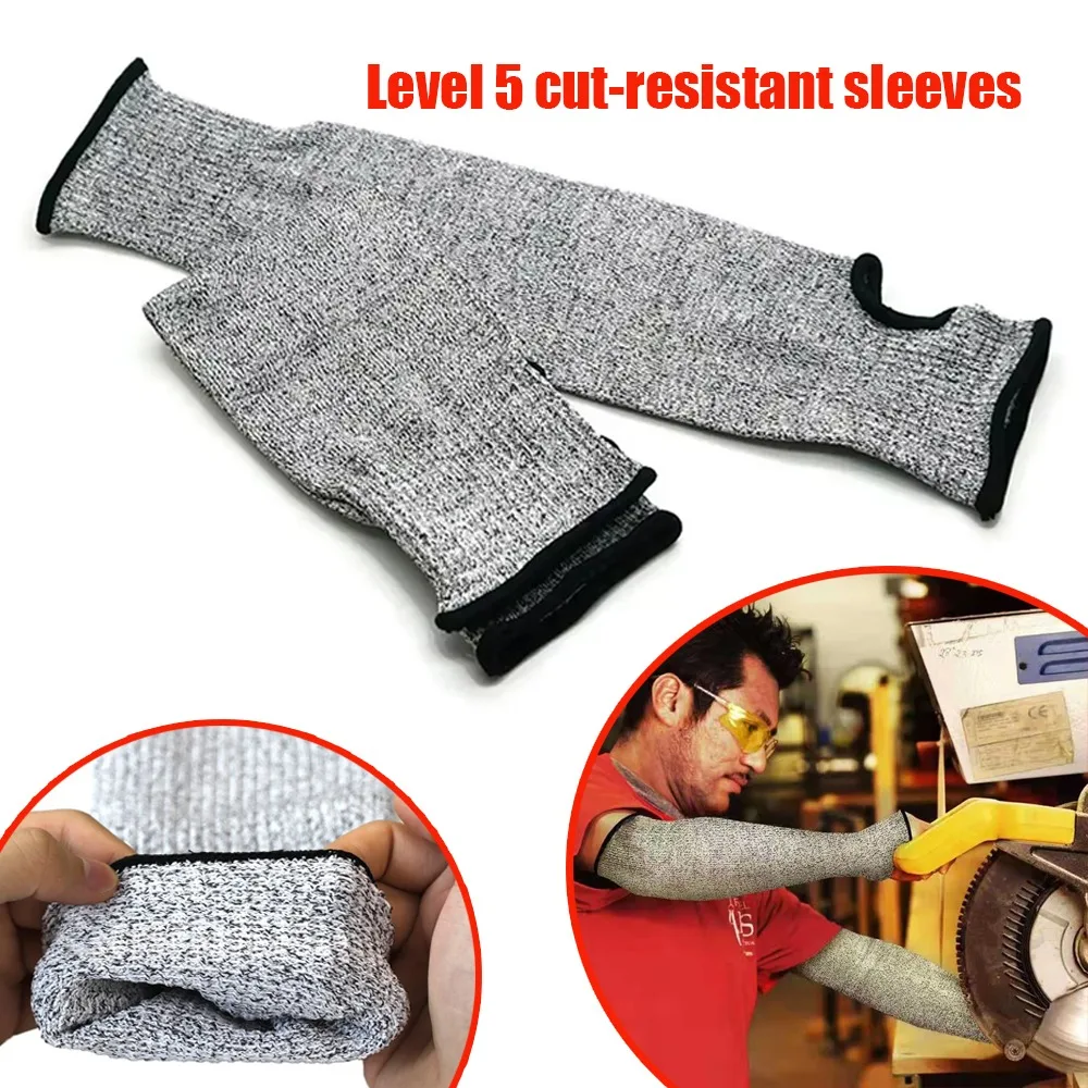 

1 шт. наружная защитная защита для рук, защитная защита для запястий, устойчивая к порезам защита запястья, уровень 5, устойчивые к порезам рабочие рукава HPPE