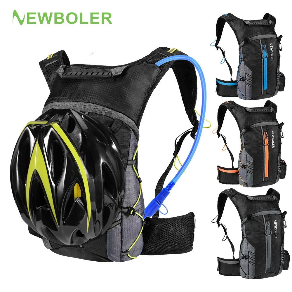 NEWBOLER Outdoor Wasserabweisender Sportrucksack Fahrrad-Trinkrucksack Reise-Wander-Kletter-MTB-Rennrad-Rucksack