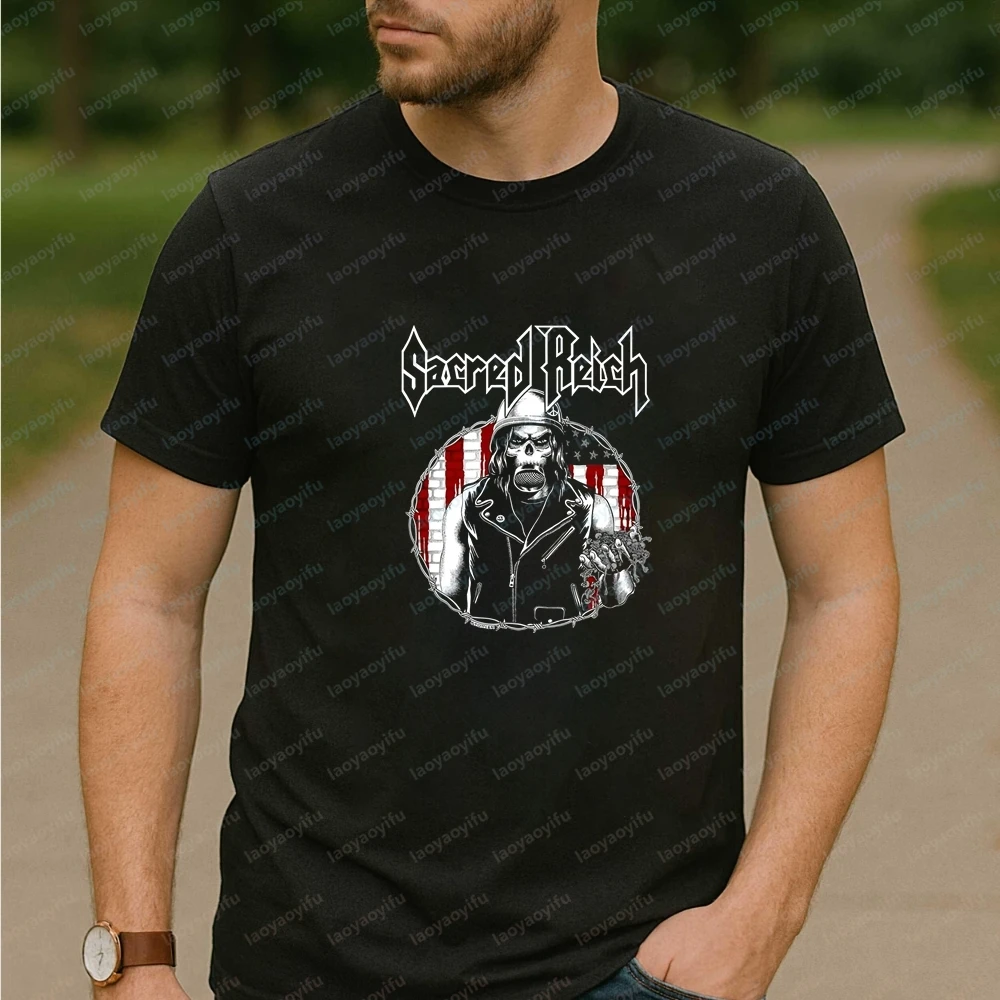 Men's T-shirts and Tank Tops - SACRED REICH. Summer Short-sleeved Shirts Suitable for Both Men and Women. Comfortable T-shirts.