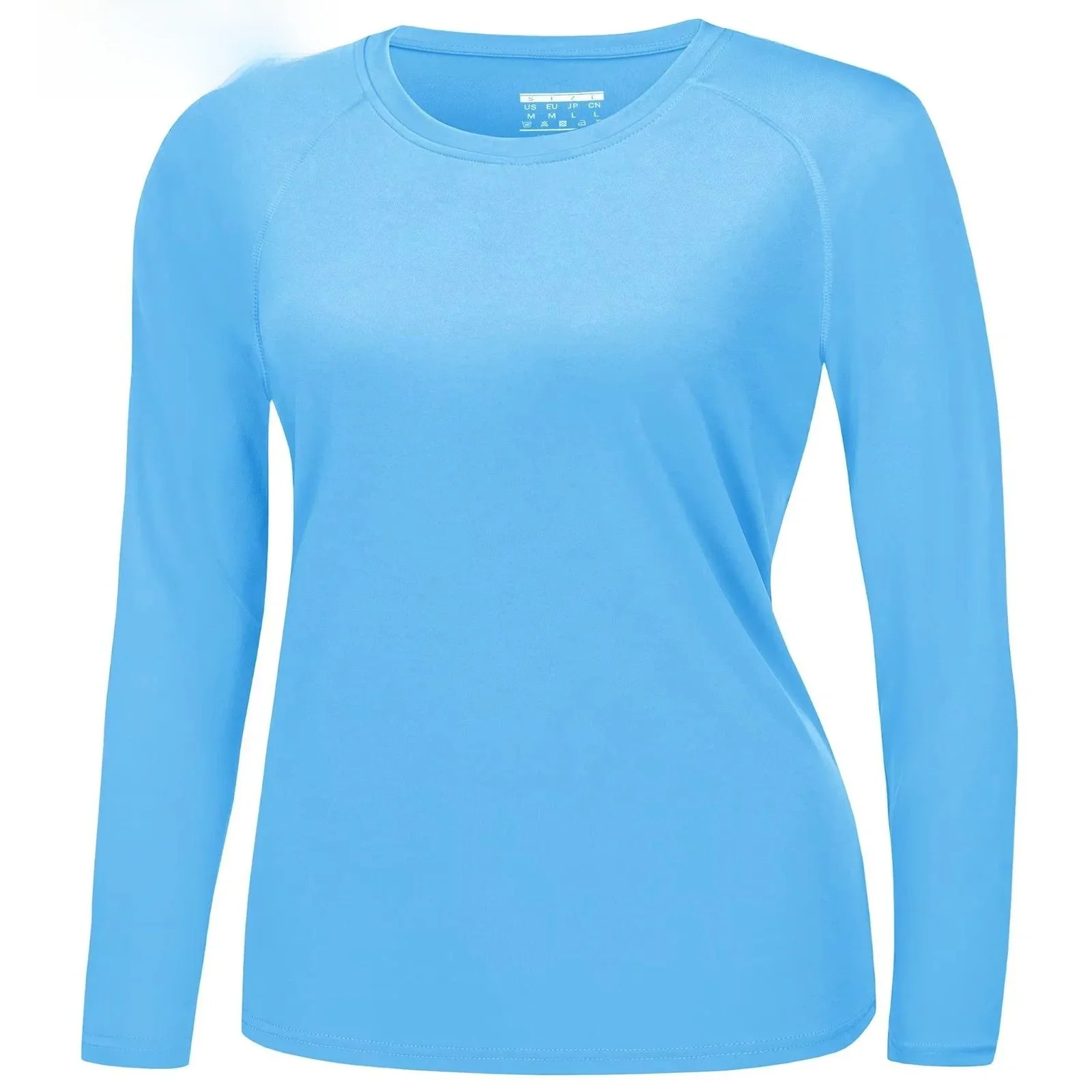 

KEFITEVD Women's Long Sve UV Sun Protection T-irt UPF 50+ Sportswear Casual Clothing Square Collar Mid-aged And ly