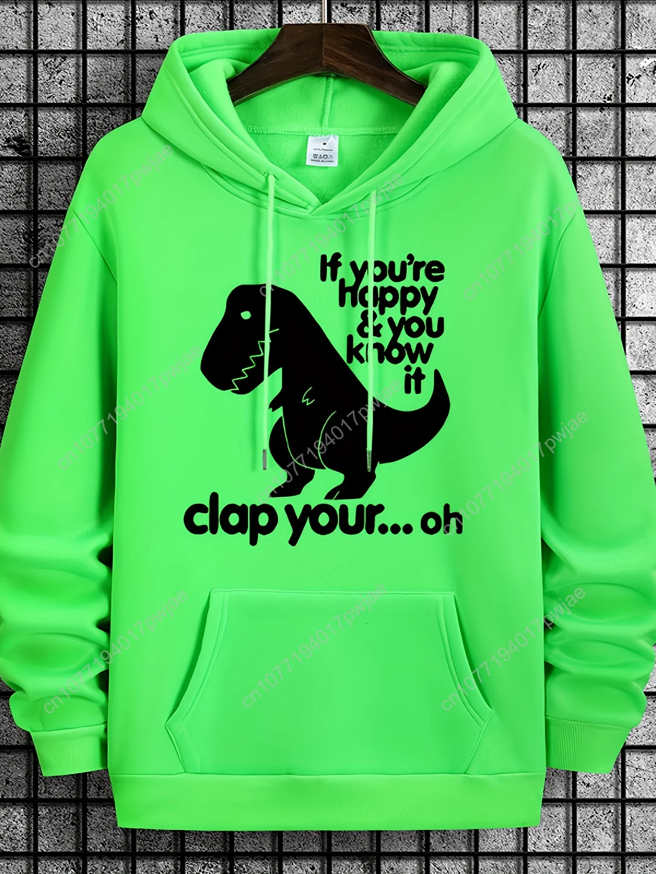 Sweat à capuche imprimé graphique Unique Dinosaur Humor – Sweat à capuche tendance pour hommes – Sweat-shirt à capuche confortable, tendance et polyvalent à manches longues