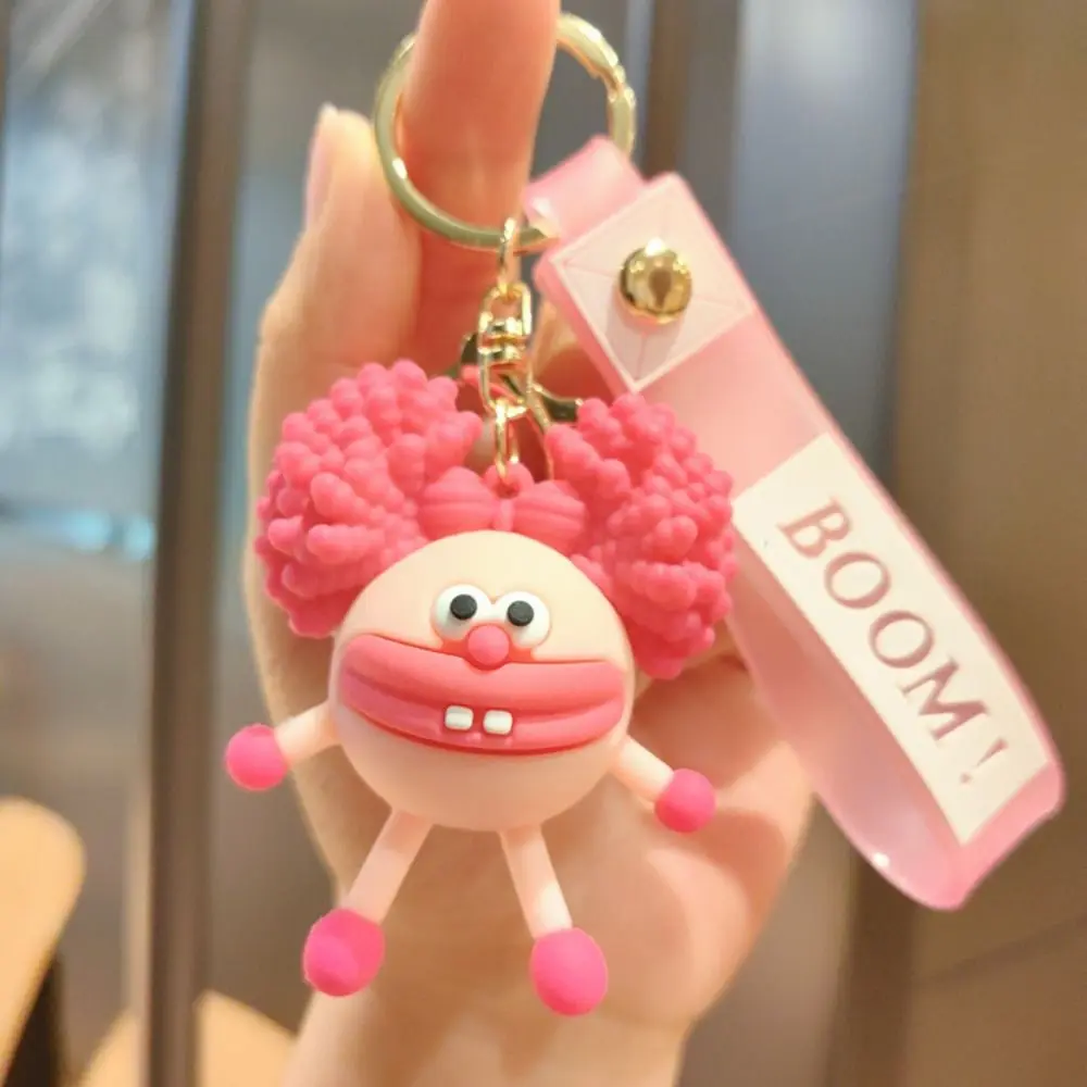 Funny Cartoon Silicone Doll Key Chain Cute Creative Doll Pendant Key Ring Personality Trend Car Key Chain Bag