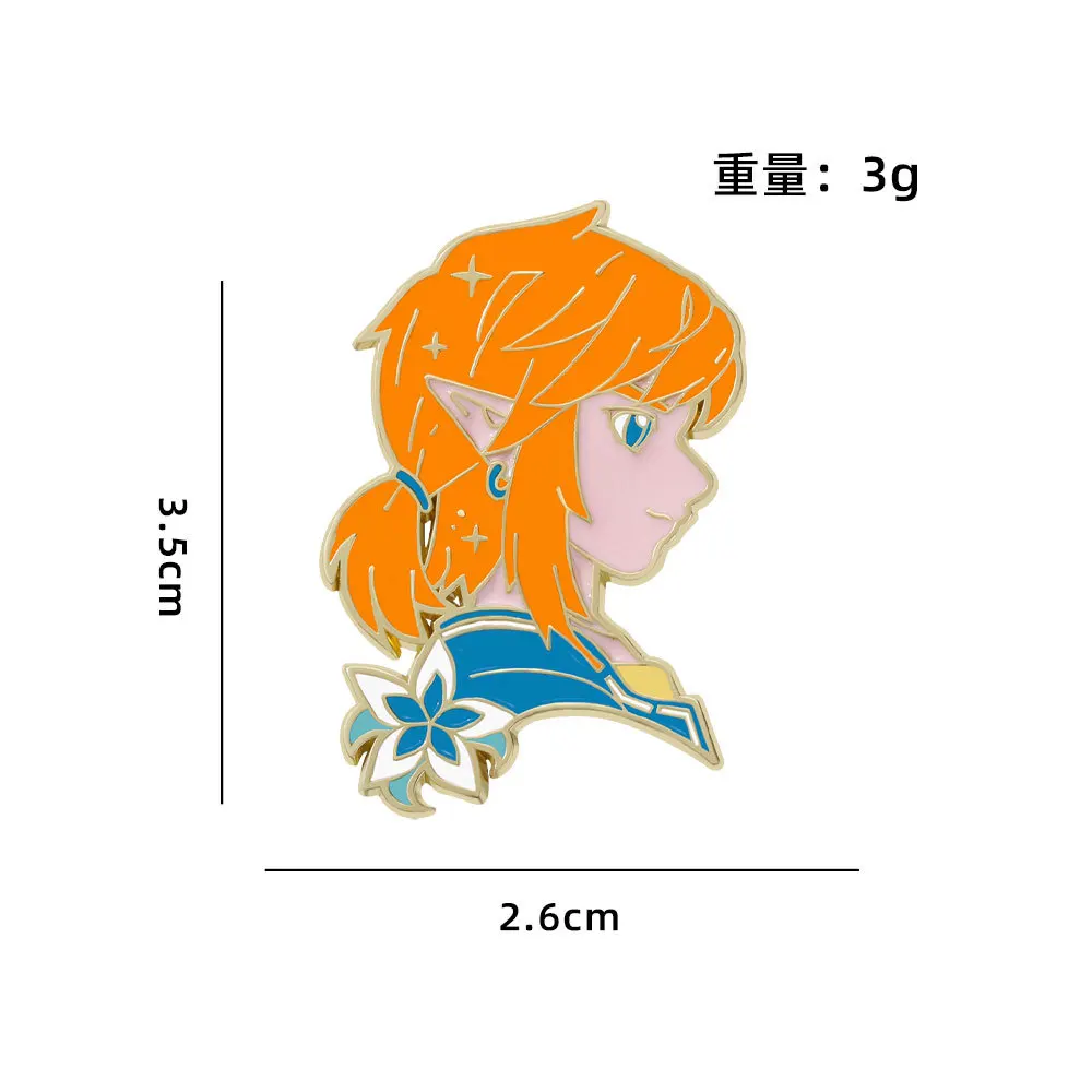 

Брошь-значок из мультфильма с аксессуарами