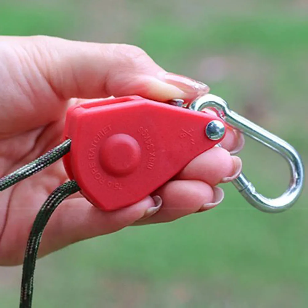 

Outdoor Metal Pulley Rope Buckle Tent Canopy Adjustment Lifting Small Metal Rope Hook Parachute Cord Tightener Camping Supplies