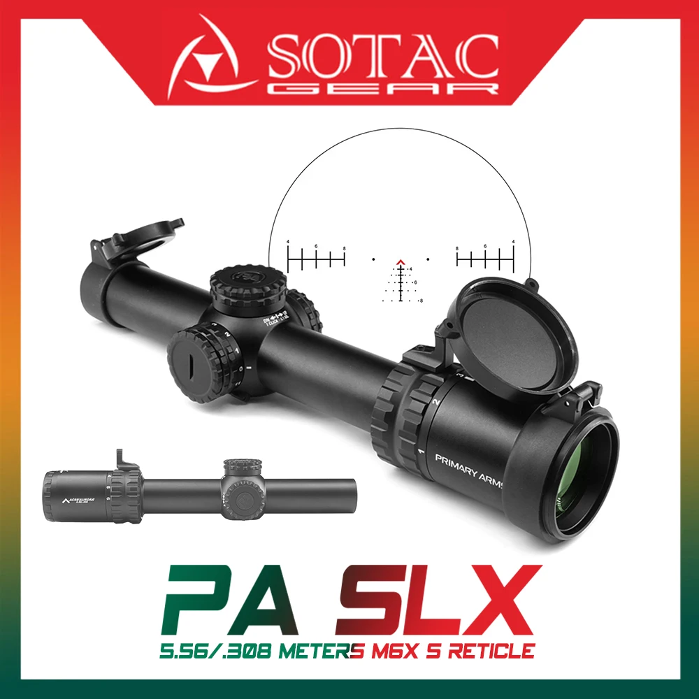 

PRIMARY ARMS SLx LPVO 1-6X24mm Illuminated ACSS Reticle - 5.56 / 5.45 / .308 METERS M6X S Riflescope optics