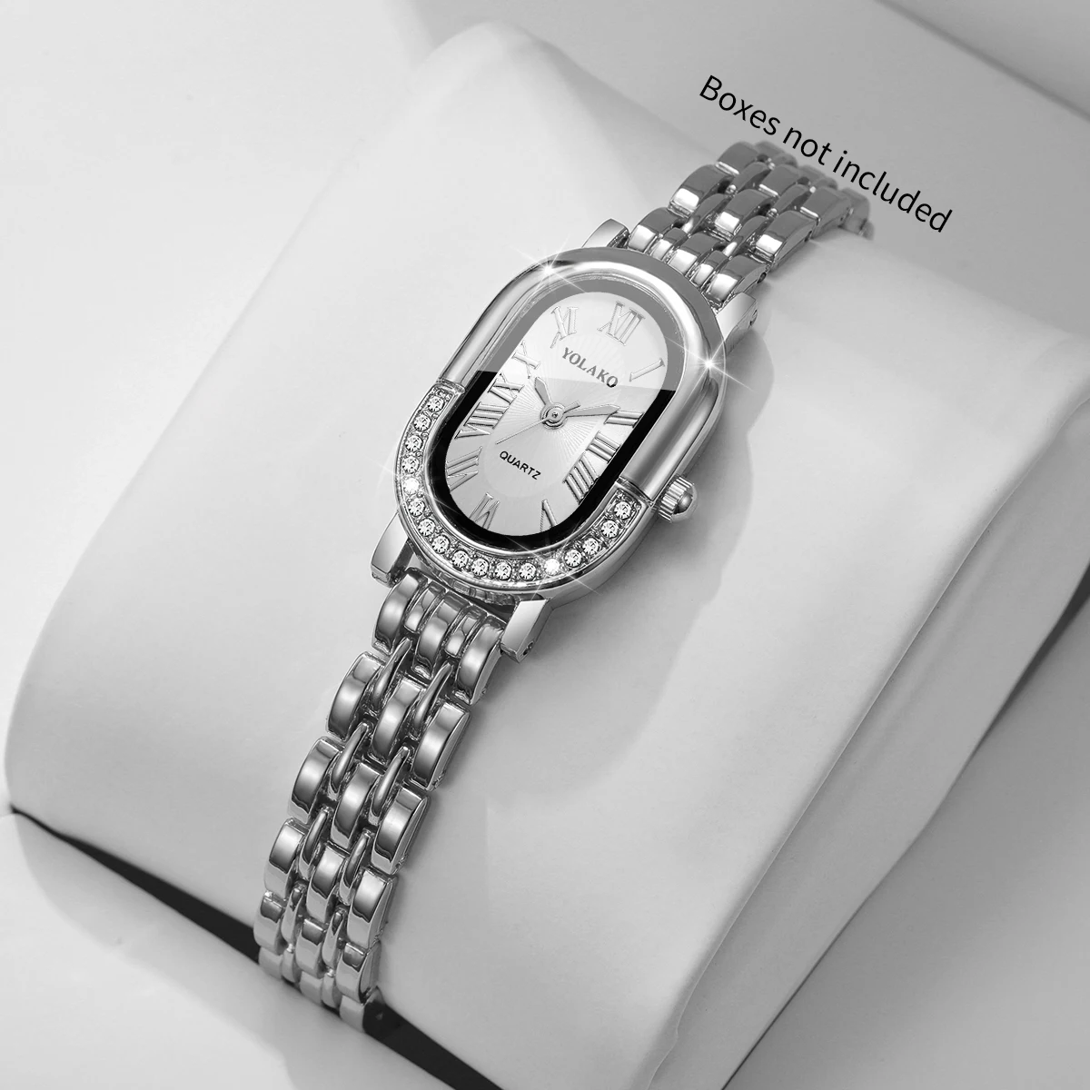 Fashion Rhinestone Women's Watches Elegant Bracelet Strap Roma Quartz Watch for Ladies Clock Relogio Feminino GiftWithout Box