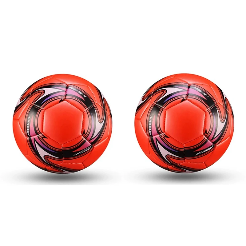 

2Pcs Professional Soccer Ball Competition Outdoor Football Very Suitable For Physical Exercise Red