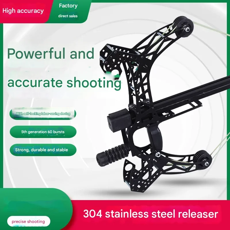 Telescopic Metal Composite Bow Simpleshot Slingshot for Hunting Kit Strong Precision Shooting Rubber Band Laser Outdoor Tools