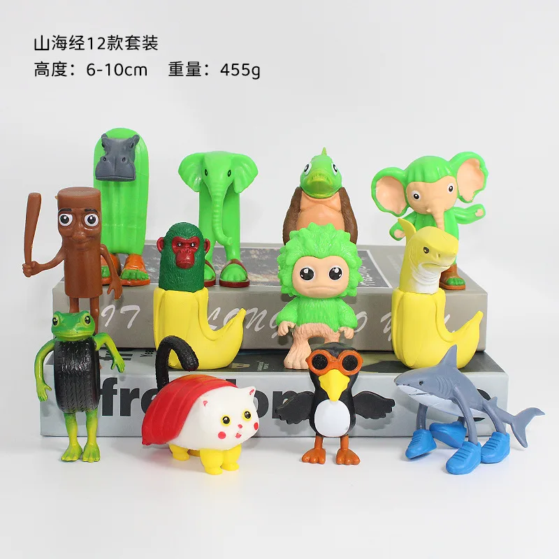 6-18pcs สีสันอิตาเลี่ยน Brainrot AI สัตว์ Tung Tung Tung Sahur รูป PVC Action Figure เดสก์ท็อปของเล่น