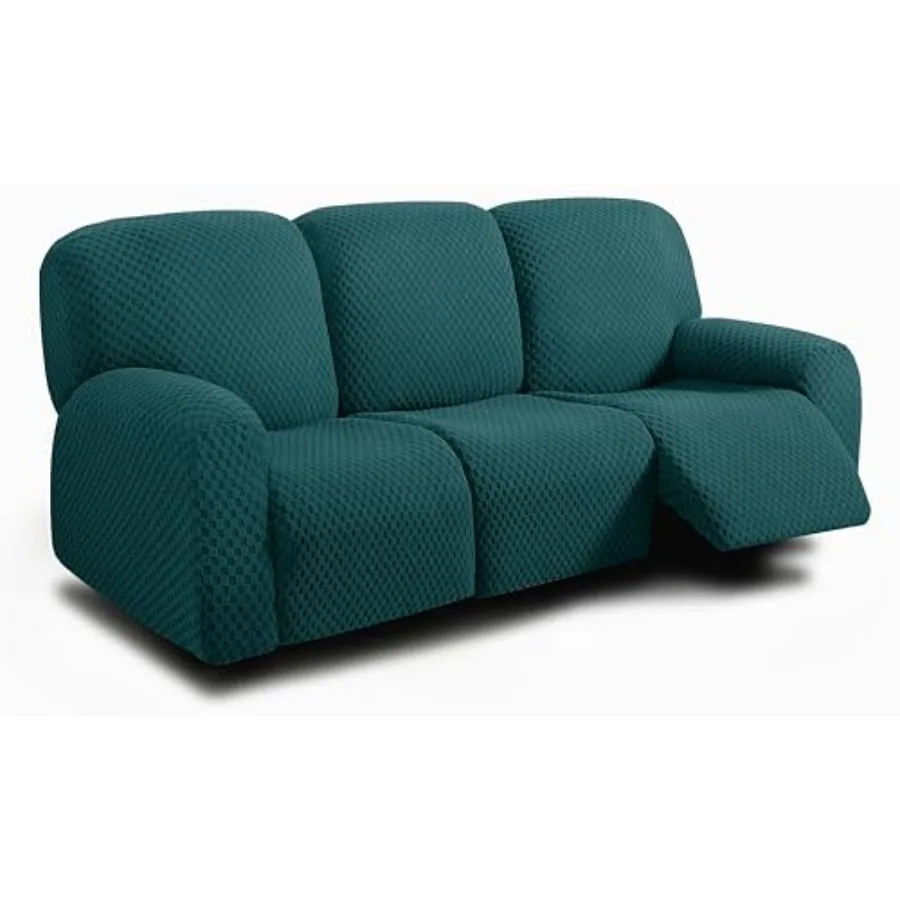 

8-Pieces Sofa s Jacquared Stretch Couch s for 3 Cushion Reclining Sofa Slips Thick Soft Washable Style 1