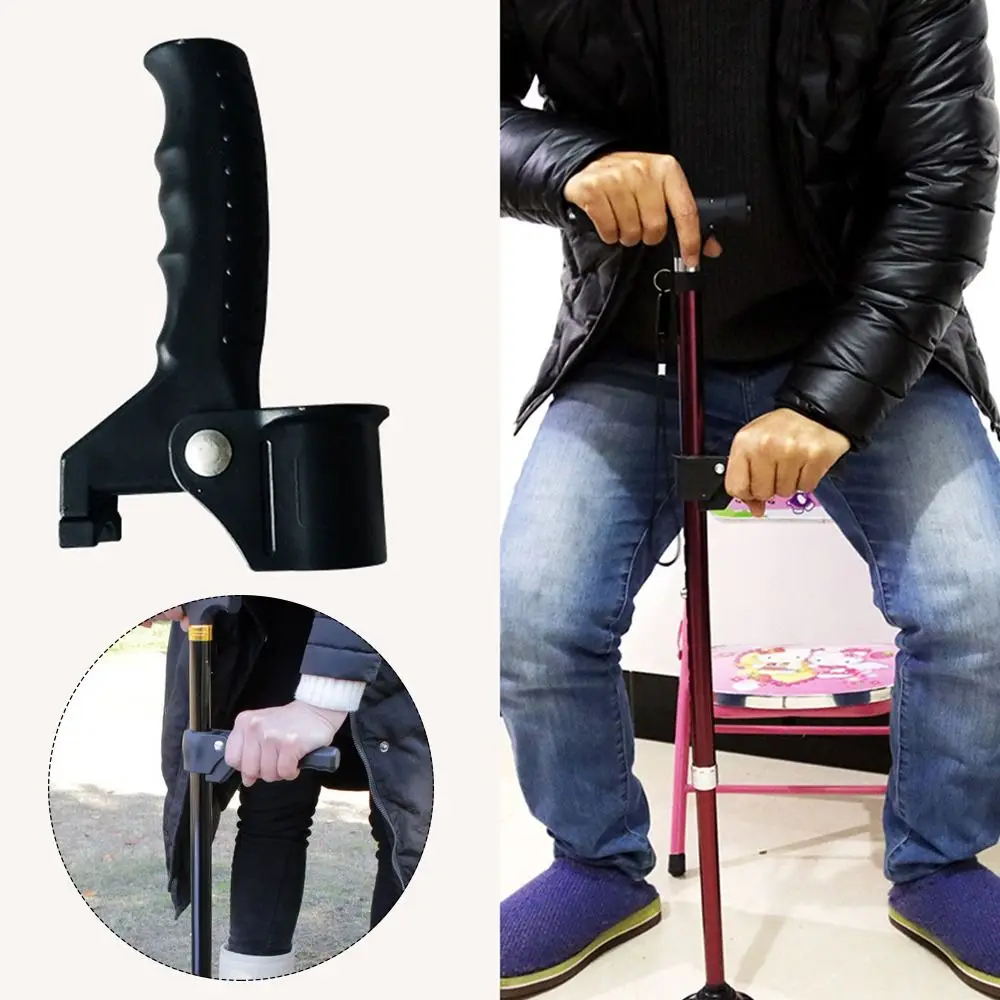 Trekking Pole Handle Hiking Climbing Tool Monopod Head Attachment Walking Stick Cane Converter Grip Monopod Handle Adapter
