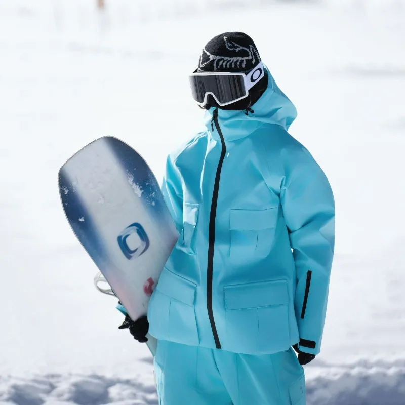 2025 New Snow Ski Jacket for Men and Women Waterproof Windproof Professional Single Board Double Board Loose Warm Design