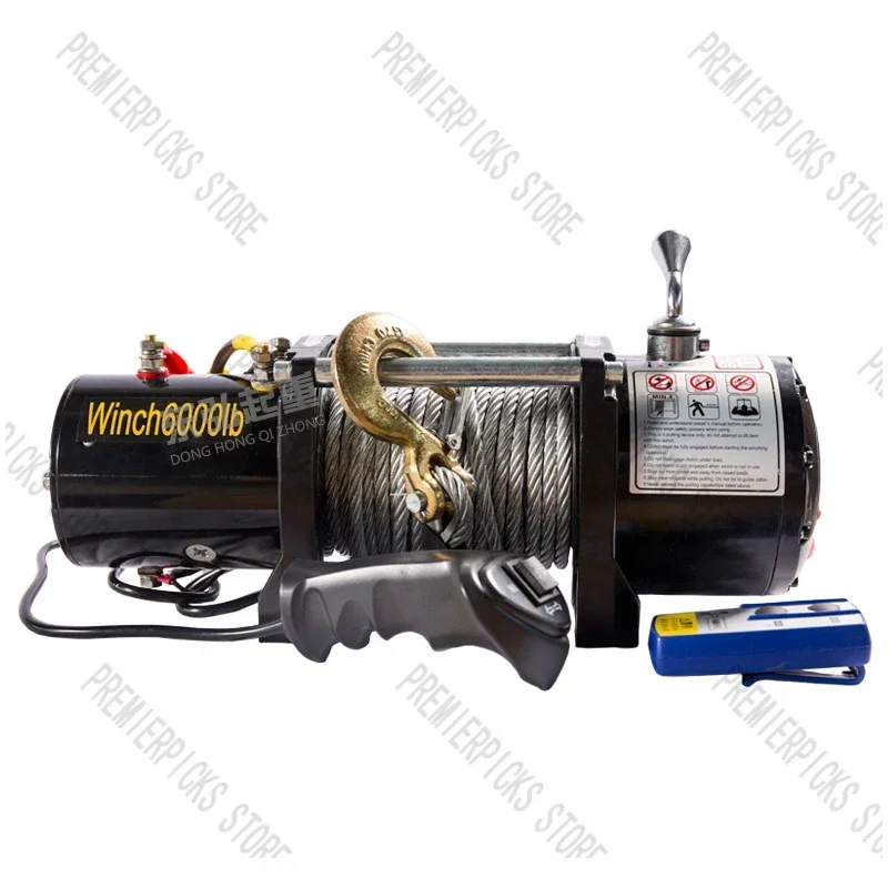 Car Electric Winch Portable 12V24V  Small Crane Off-road Vehicle Self-rescue   2000/3000/3500/4000/4500 Lbs