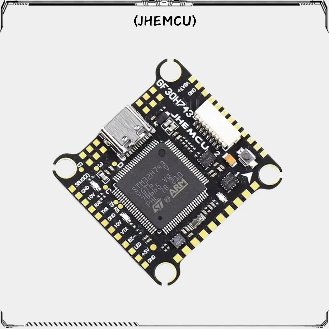 JHEMCU GF30H743 H743 480MHZ Flight Controller ICM-42688-P DUAL Barometer OSD 128M BlackBox Dual BEC 3-6S 30X30mm for FPV Drones