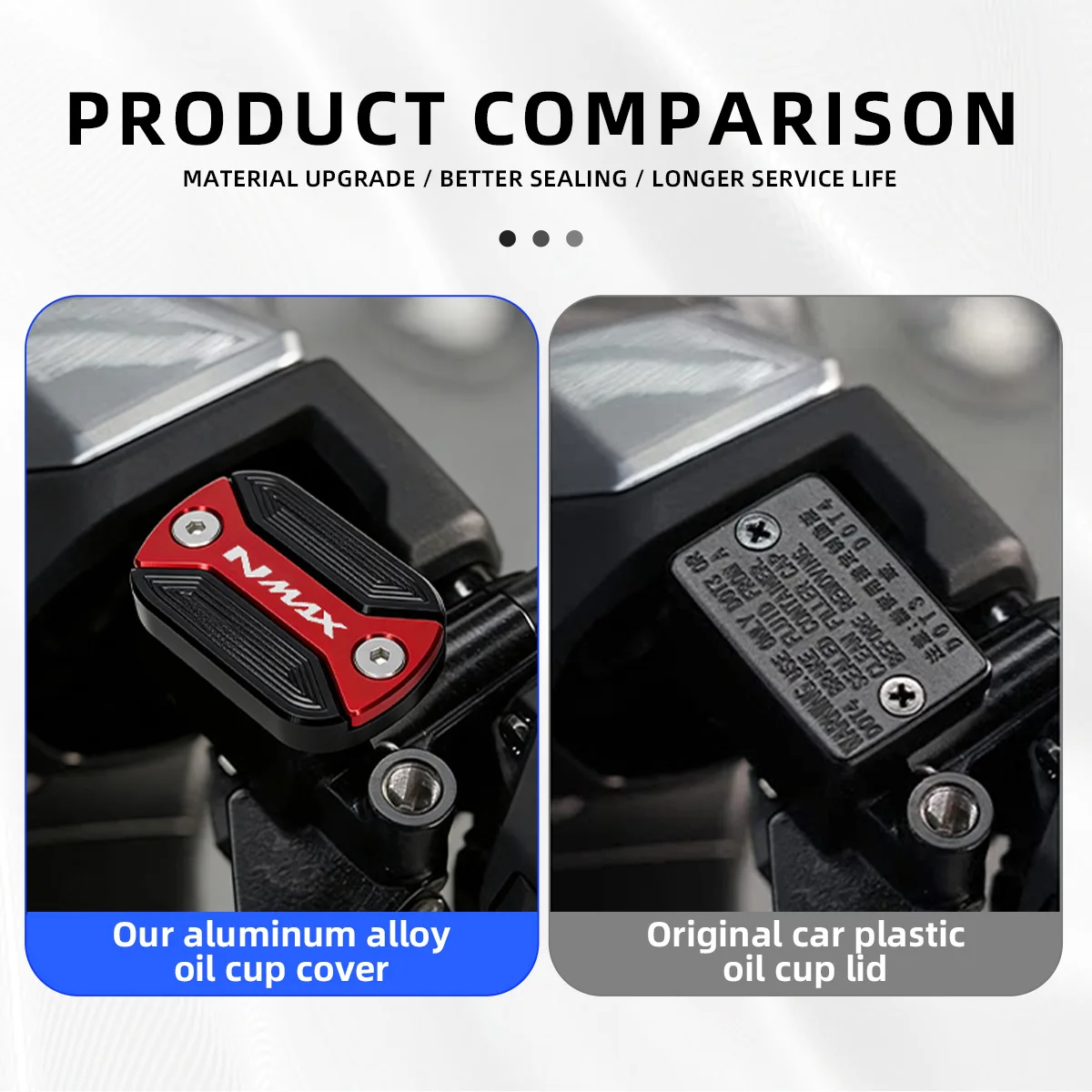 For YAMAHA NMAX125 NMAX155 NMAX N-max 125 155 NMAX 2015-2023 Motorcycle Front Brake Fluid Reservoir Cover Cap Guard Protector