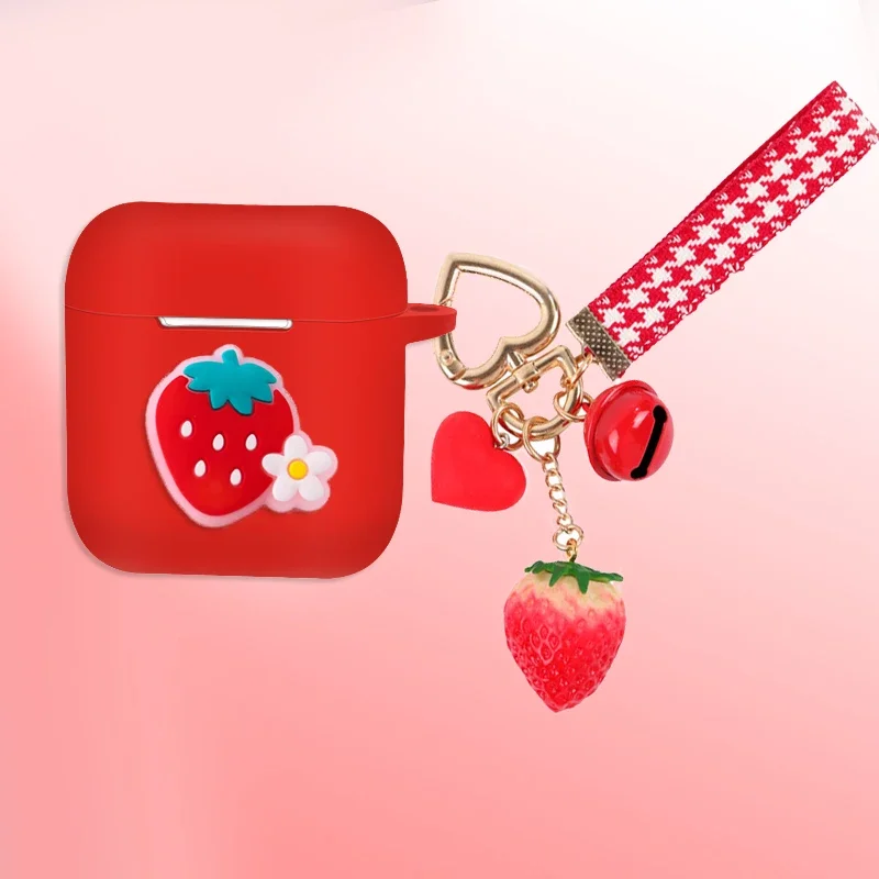 เคสลายการ์ตูนสำหรับ BASEUS W04 2023เคสซิลิโคนลายสัตว์น่ารัก/สีพีช/อะโวคาโดเคสครอบหูฟังบลูทูธ