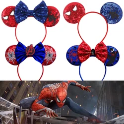 Disney Avengers Ohren Stirnband für Frauen Peter Parker Haar bänder Baby Herbst Winter Cartoon Bogen Kopf bedeckung Kinder Wunder Haarband Mädchen