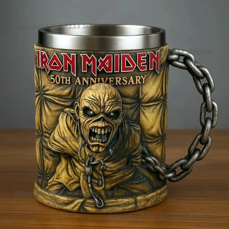Iron Maiden 50. Jubiläum Iron Maiden Kaffeetasse Edelstahl-Becher Dekoration