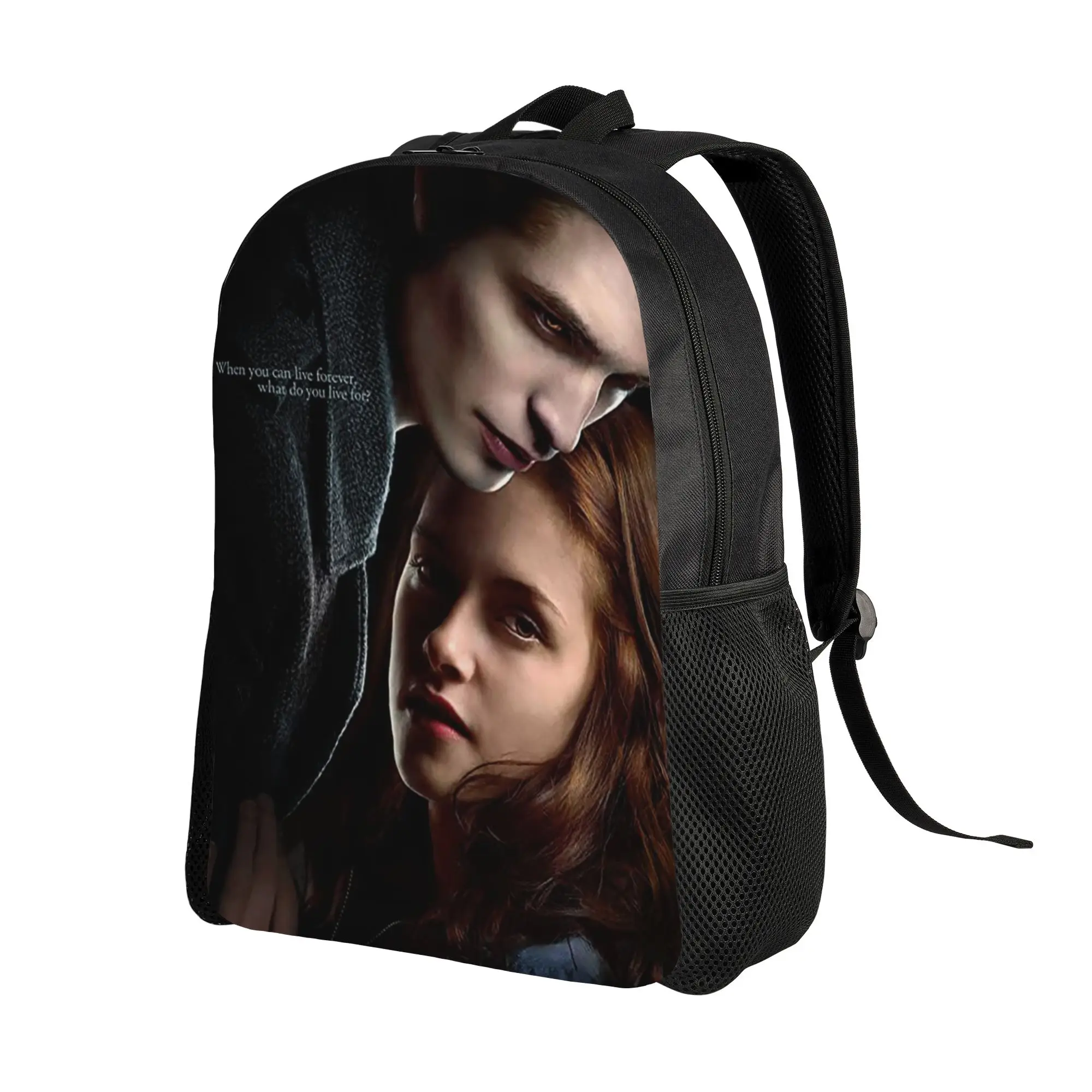 The Twilight Saga Backpack for Men Women High School Hiking Travel Daypack Edward Bella Vampire College Canvas Bags Outdoor