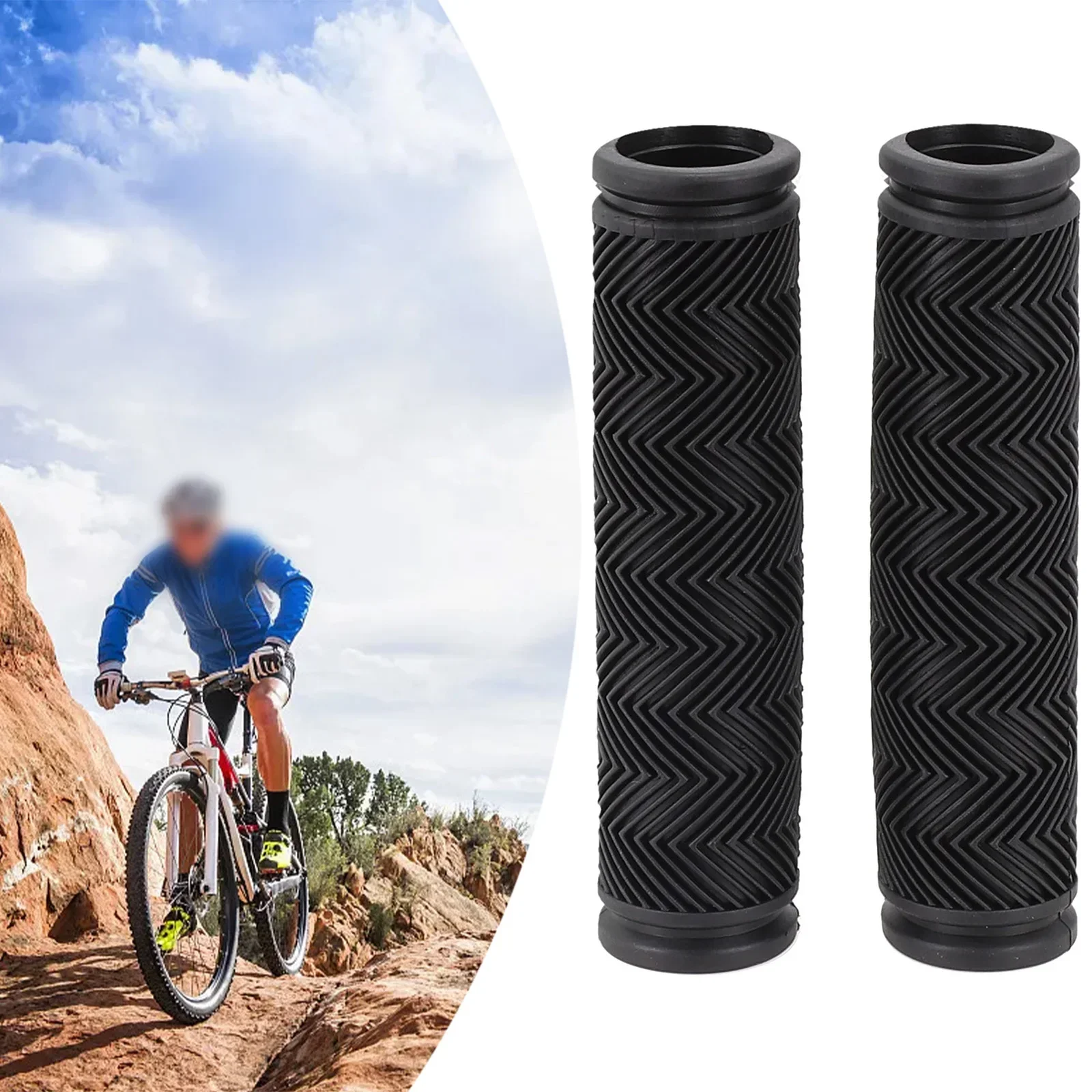 Mountain Bike Rubber Bicycle Grip Flying Grip Bicycle Rubber Non-slip Ergonomic Mountain Bike Handlebar Cuff Bicycle Accessories