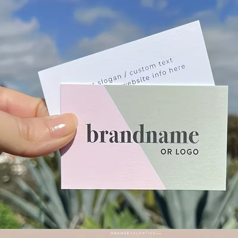 Customized Double-Sided Matte Paper Business Cards Personalized Thank You Cards Small Business Exclusive Customizable Greeting C 2
