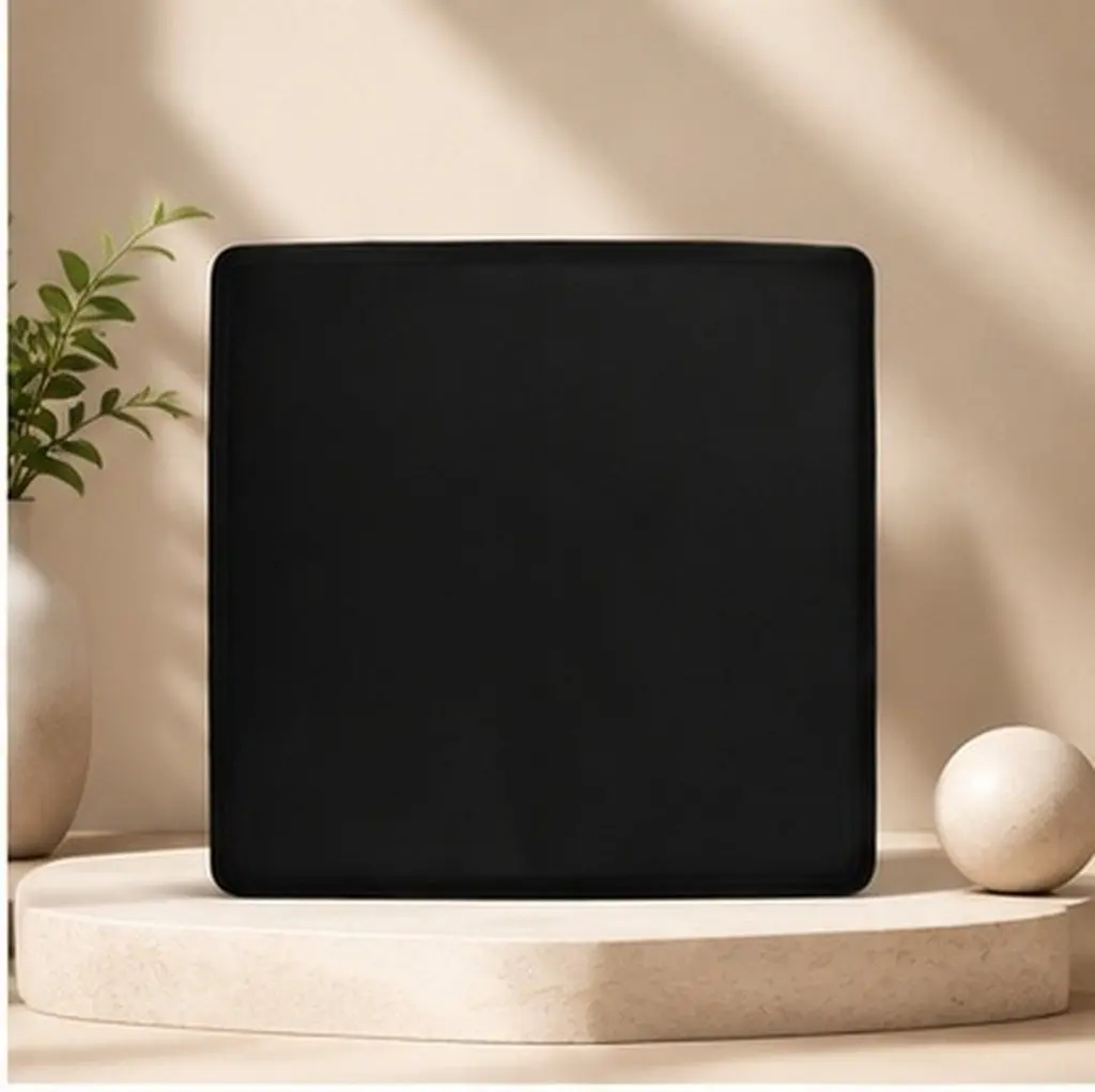 Silicone Waterproof Trash Can Mat Black Raised Edge Non Slip Corner Garbage Bin Tray Kitchen Floor Scratch Protection Spill