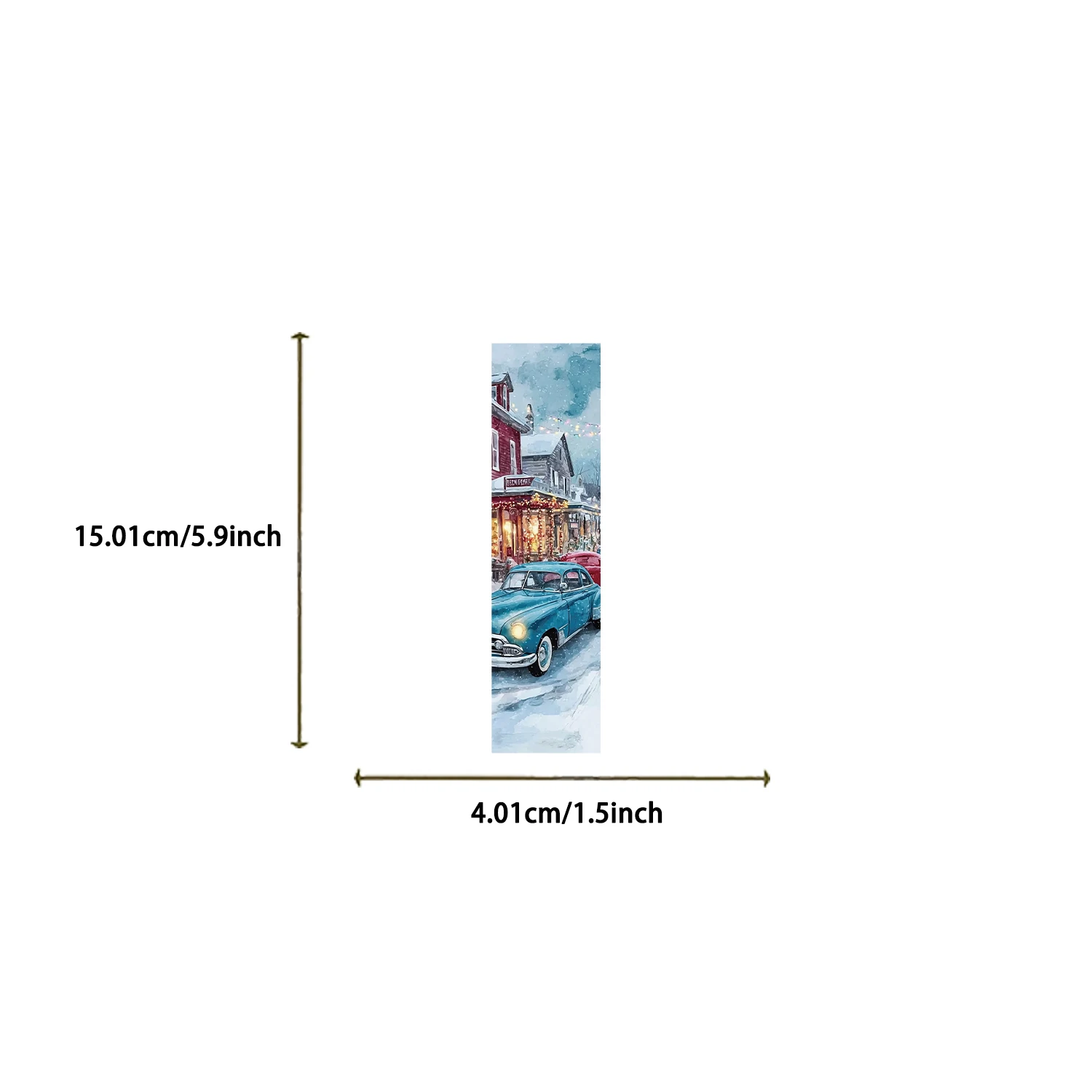 30Pcs Blue Christmas Snowman Snow Scene Bookmarks with Cute Cartoon Designs DIY Message Tags and Vivid Paper Craft
