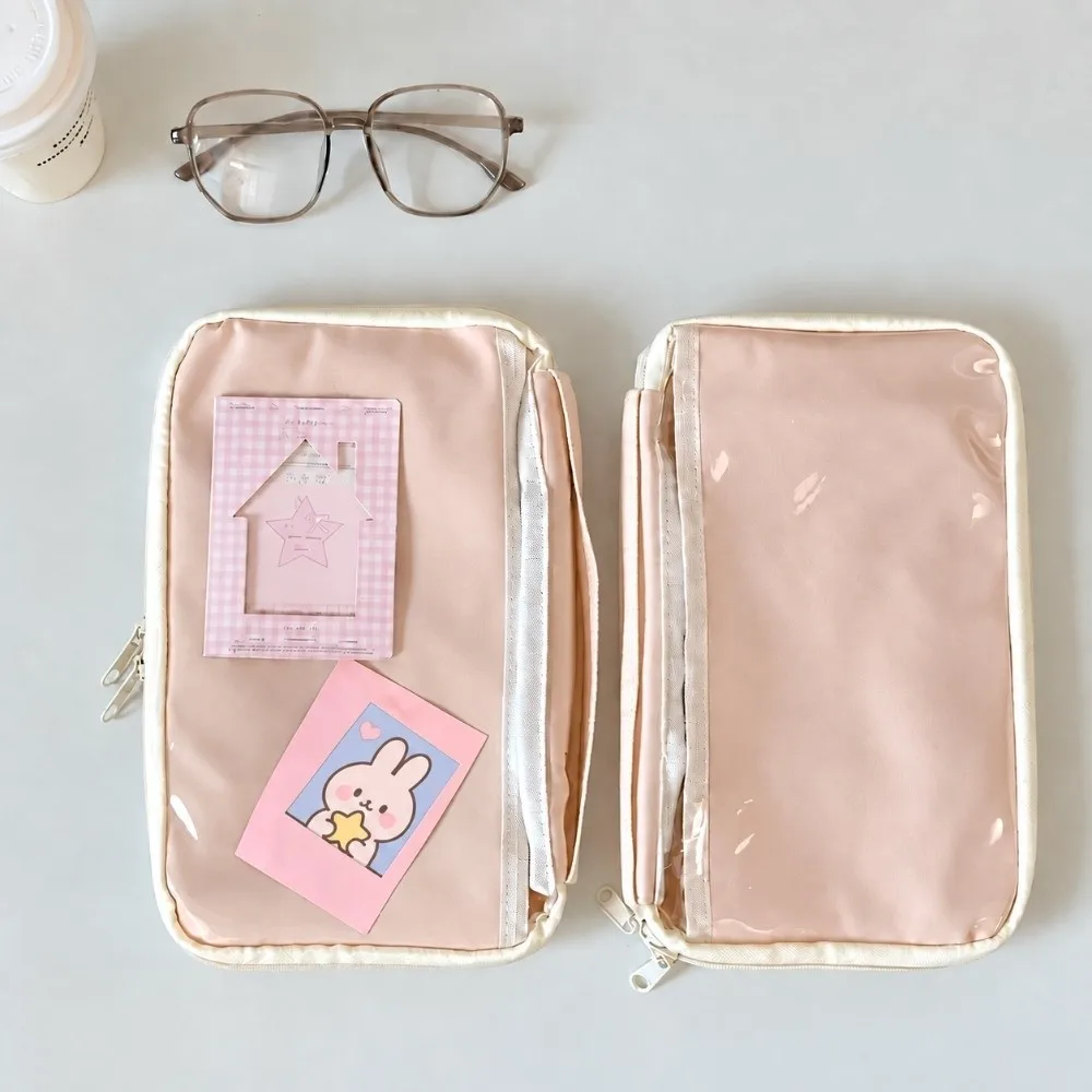 A5 Planner Storage Pouch with Full Zipper Loose-leaf Ita-bag Pen Case Refill Page Portable Planner Organizer Daily Journaling