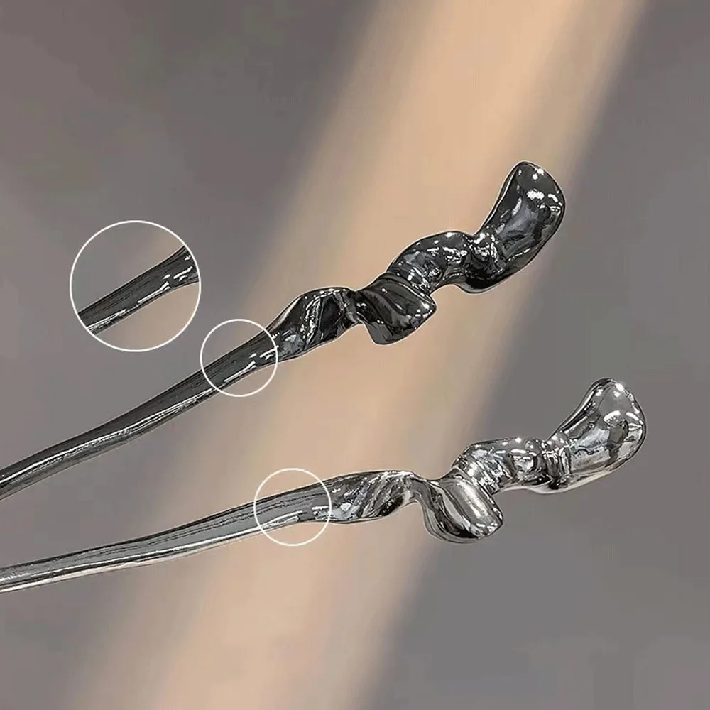 1PC Vintage Chinese Style Metal Hair Stick for Women Chopstick Hair Accessory Traditional Chinese Hairpin for Special Occasions image 3