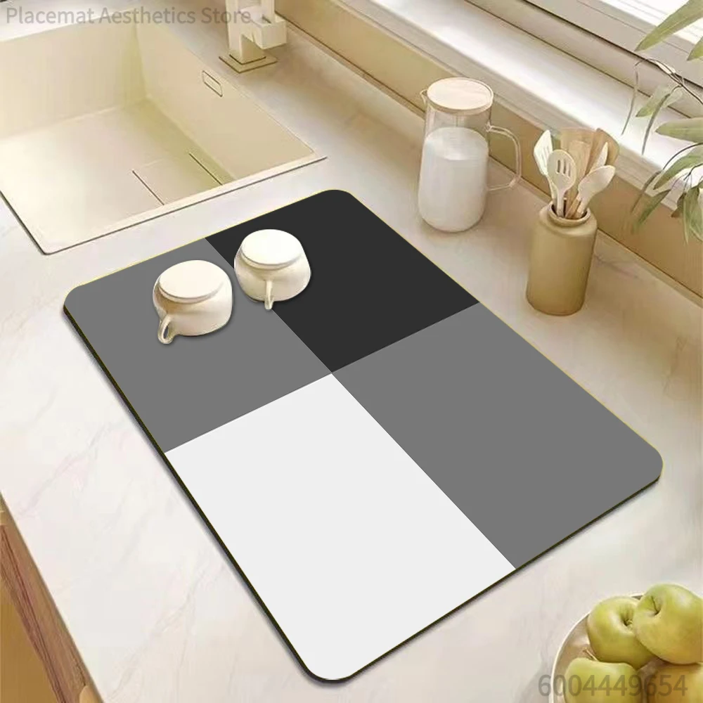 Rubber Kitchen Drying Pad Non-slip Absorbent Countertop Protector Mat, Kitchen Accessories Coffee Machine Dedicated Pad