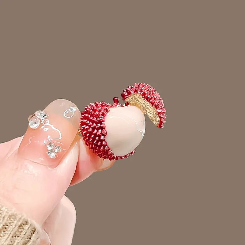 Light luxury lychee opening brooch women's accessory