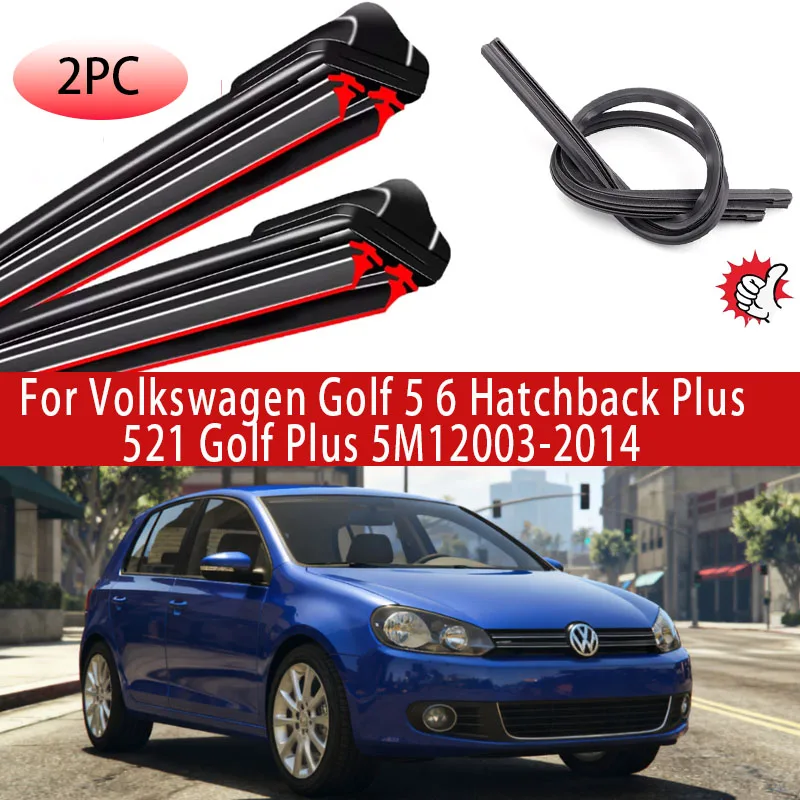 

For Volkswagen Golf 5 6 Hatchback Plus 521 Golf Plus 5M1 Front Windscreen Wipers Double Rubber Car Wiper Blades Car Accessories