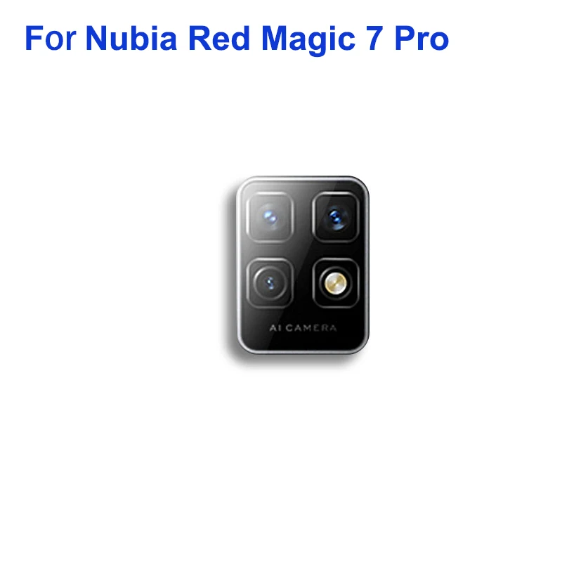 original For Nubia RedMagic 7 Pro  Housing Rear Back Camera Glass Lens Only  For RedMagic7 Pro Back camera glass with Adhesive