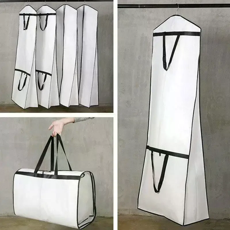 

Clothes Dust Cover Garment Bag Suit Dress Jacket Coat Protector Dustproof Storage Cover For Travel Wedding Closet Use